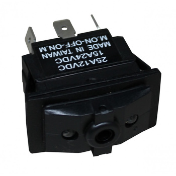 WŁĄCZNIK ROCKER 6 PIN (ON)-OFF-(ON), DPDT, 2 WHITE LED