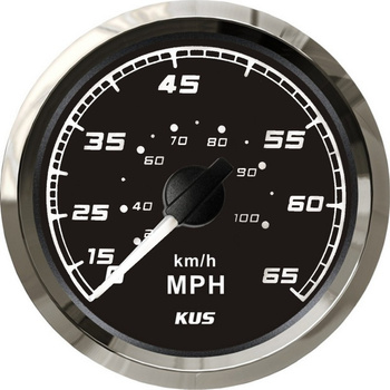 ZEGAR PRĘDKOŚCIOMIERZ 65MPH 105KM/H, D96MM, CZARNY, BEZEL SS