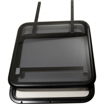 LUK PILOT 60 - CIEMNO SZARA SZYBA - CZARNA RAMA - 581MMx577MM