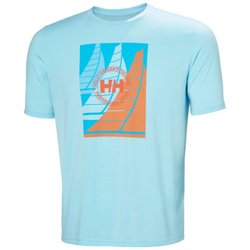 KOSZULKA MĘSKA HELLY HANSEN HP RACE GRAPHIC T-SHIRT 34419 LIGHT CYAN