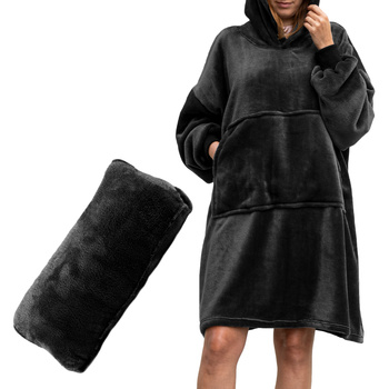 PONCZO BLUZA KOCYKOWA UNISEX CZARNA