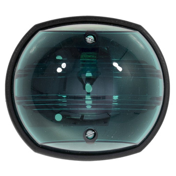 LAMPA NAWIGACYJNA BURTOWA ZIELONA DO 12m - 12V CRYSTAL OBUDOWA CZARNA (W)