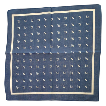 CHUSTA BANDANA MARINE CIEMNONIEBIESKA W KOTWICE