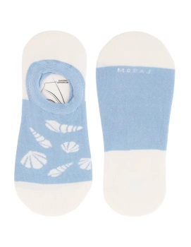 SKARPETKI DAMSKIE MORAJ  STOPKI  3 PAK MUSZLE CDB550-235 BŁĘKIT