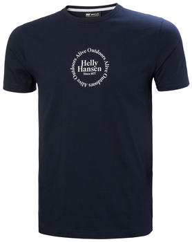 KOSZULKA MĘSKA  HELLY HANSEN CORE GRAPHIC  53936 NAVY