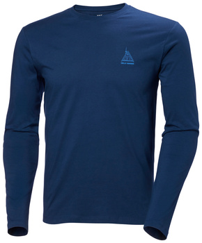 KOSZULKA MĘSKA HELLY HANSEN F2F COTTON LS TEE  63259 OCEAN