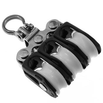 BLOCZEK POTRÓJNY Z KRĘTLIKIEM - ROZMIAR 0 - LINA 5MM (W)