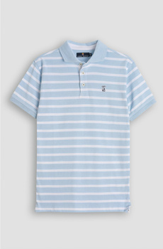 KOSZULKA MĘSKA MARINA MILITARE POLO Z BAWEŁNY PIQUE  MYT0145 BŁĘKITNA