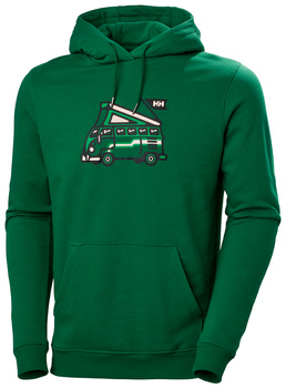 BLUZA MĘSKA HELLY HANSEN F2F ORGANIC COTTON HOODIE 62934 MALACHITE