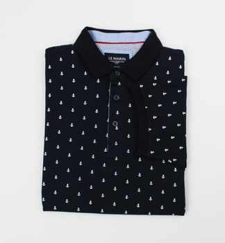 KOSZULKA  MĘSKA POLO LE MARIN KOTWICE  O27516 GRANAT