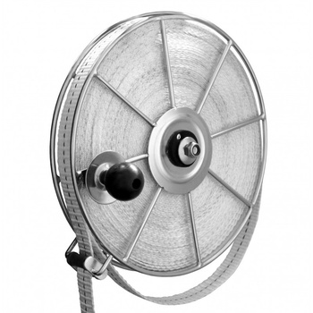 ROLKA ZE STALI NIERDZEWNEJ Z TAŚMĄ 30MTR AND CLAMP D25/30MM