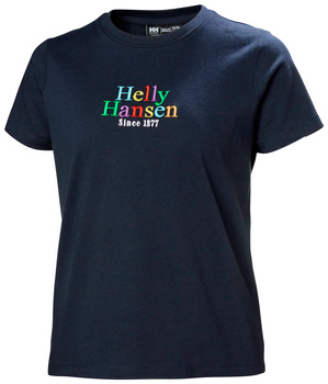 KOSZULKA  DAMSKA HELLY HANSEN  CORE GRAPHIC T-SHIRT NAVY (54080)