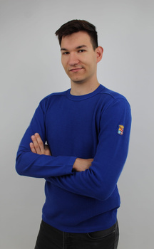 SWETER MĘSKI MARINA MILITARE ROUND NECK COTTON SWEATER (MYK0045) ROYAL BLUE