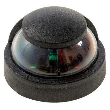 LAMPA NAWIGACYJNA DZIOBOWA DWUSEKTOROWA DO 12m - 12V POWER OBUDOWA CZARNA POZIOMA