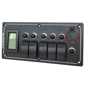 PANEL ELEKTRYCZNY WODOSZCZELNY IP68, 12/24V, 5 ROCKER SWITCH ON-OFF