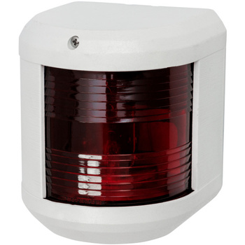 LAMPA NAWIGACYJNA S41 BURTOWA CZERWONA - 12V OBUDOWA BIAŁA (F)