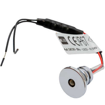 LAMPKA LED 10/30V D20mm IP67 NIEBIESKA