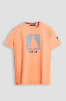 KOSZULKA MĘSKA - T-SHIRT MARINA MILITARE JACHT SAILING TEAM POMARAŃCZ