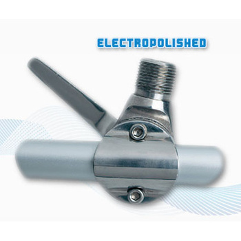 RA165 Chromowana podstawa z gwintem 1 "x14 (poziom.rurka 22,25mm