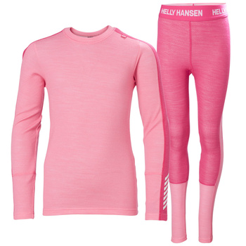 BIELIZNA JUNIOR HELLY HANSEN SET JR LIFA MERINO MIDWEIGHT (49403) SUGAR PINK