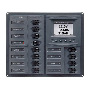 902-DCSM Rozdzielnica elektryczna 12 obwodowa z miernikiem cyfrowym 600-DCM