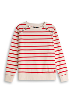 BLUZA DAMSKA MARINA MILITARE ROUND NECK SWEATSHIRT WITH BUTTONS (MWW0023) RED