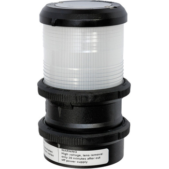 LAMPA NAWIGACYJNA S40 BIAŁA 360 STROBOSKOPOWA XENON - 12/24V QUICKFITS OBUDOWA CZARNA (F)