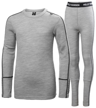BIELIZNA JUNIOR HELLY HANSEN  LIFA MERINO MIDWEIGHT 49403 GREY MELANGE