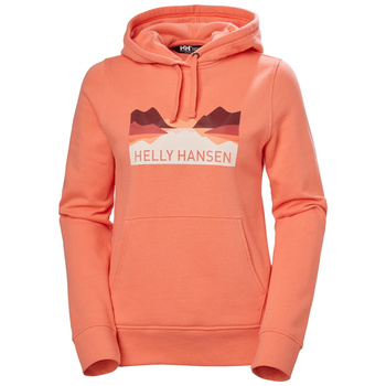 BLUZA DAMSKA HELLY HANSEN  (62981) W NORD GRAPHIC PULLOVER HOODIE PEACH