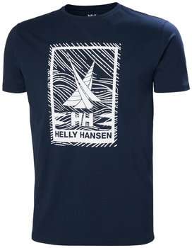 KOSZULKA  MĘSKA HELLY HANSEN SHORELINE  34222 NAVY