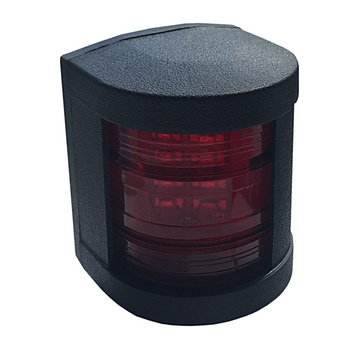 LAMPA NAWIGACYJNA BURTOWA CZERWONA DO 12m LED - 12V OBUDOWA CZARNA