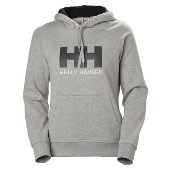 BLUZA DAMSKA HELLY HANSEN Z KAPTUREM (33978) HH LOGO HOODIE JASNY POPIEL