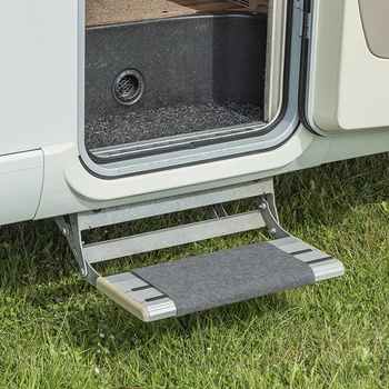 WYCIERACZKA NA STOPIEŃ KAMPERA Z REGULACJĄ I SPRĘŻYNAMI