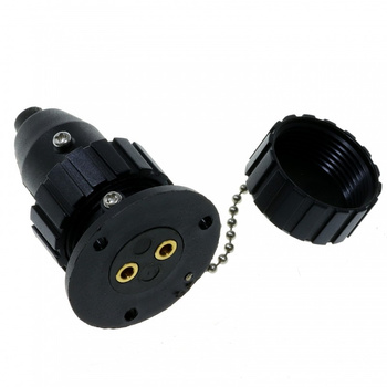 GNIAZDO I WTYCZKA ELEKTRYCZNE PIONOWE 12/24V, 2 PIN, 3A