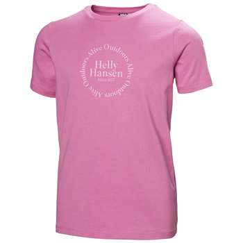 KOSZULKA DZIECIĘCA HELLY HANSEN  GRAPHIC T-SHIRT 41717 META PINK