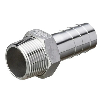 KRÓCIEC NIERDZEWNY 1" NA WĄŻ 25 MM A4 - PRZYŁĄCZE WĘZA DO INSTALACJI WODNEJ