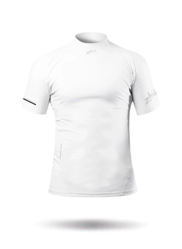 KOSZULKA MĘSKA ZHIK UPF50+ ECO SPANDEX SHORT SLEEVE DTP-0067-M  WHITE