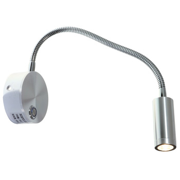 LAMPKA KINKIET LED WŁĄCZNIK DOTYKOWY ZE ŚCIEMNIACZEM, 12-24V, 1W, 25x60MM, ALUMINIUM, BIAŁA CIEPŁA - OUTLET