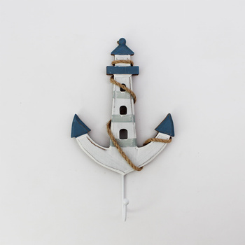 WIESZAK ŚCIENNY DREWNIANY LATARNIA 28CM VINTAGE