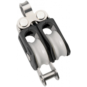 BLOCZEK PODWÓJNY Z ZACZEPEM - ROZMIAR 0 - LINA 5MM (W)