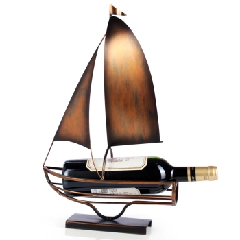 STOJAK DO WINA METALOWY JACHT 45x27x11CM