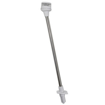 LAMPA NAWIGACYJNA NA MASZCIE 60 CM BIAŁA 360 KOTWICZNE LED - 12V OBUDOWA BIAŁA, Z GNIAZDEM