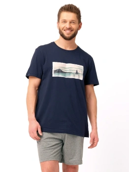 PIŻAMA MĘSKA CORNETTE MARINA GRANATOWA