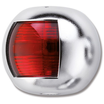 LAMPA NAWIGACYJNA BURTOWA CZERWONA LED - 12V ORSA, OBUDOWA STAL NIERDZEWNA (N)