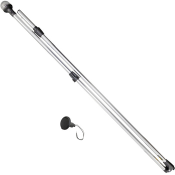 LAMPA NAWIGACYJNA NA MASZCIE 223CM, Z GNIAZDEM, BIAŁA 360 KOTWICZNE, 12V OBUDOWA CZARNA SKŁADANA