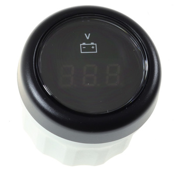 ZEGAR WOLTOMIERZ CYFROWY 9-32V, D52MM, CZARNY, SERIA V