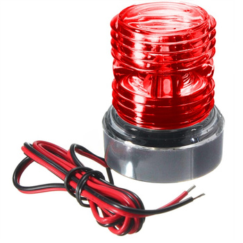 LAMPA NAWIGACYJNA CZERWONA 360 LED - 12/24V OBUDOWA NIERDZEWNA