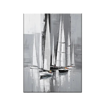 OBRAZ 30x40 PION ŹAGLÓWKI NA PŁÓTNIE (NA RAMIE)