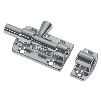 ZASUWKA DO DRZWICZEK 59X27, MOSIĄDZ CHROMOWANY