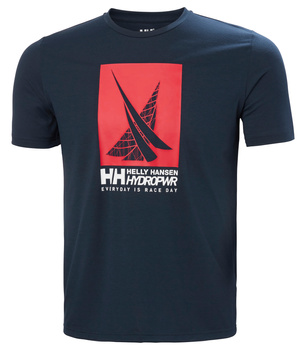 KOSZULKA MĘSKA HELLY HANSEN UPF40+ HP RACE GRAPHIC  34419  NAVY
